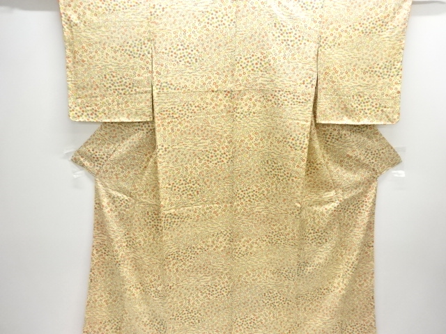 草花模様小紋着物